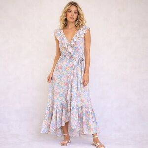 Joe Fresh x Jillian Harris Floral Maxi Wrap Dress M NWT